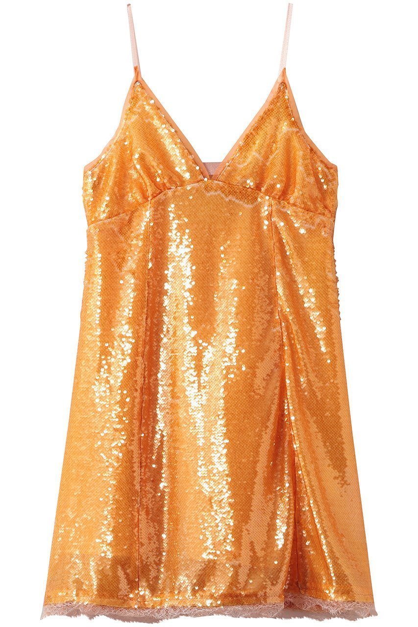【メゾンスペシャル/MAISON SPECIAL】のSequin Camisole One-Piece/スパンコールキャミワンピース インテリア・キッズ・メンズ・レディースファッション・服の通販 founy(ファニー) 　ファッション　Fashion　レディースファッション　Fashion for Women　ワンピース　Dresses　キャミソールワンピース　Camisole Dresses　チュニック　Tunic Tops & Dresses　アシンメトリー　Asymmetrical Style　キャミワンピース　Cami Dress, Slip Dress　シンプル　Simple, Minimal　ジャケット　Jacket, Outerwear　スパンコール　Sequins, Sequin Embellishment　タンク　Tank Top, Sleeveless Top　チュニック　Tunic, Long Top　デニム　Denim, Jeans Material　フェミニン　Feminine, Girly　レース　Lace, Lace Fabric　ORG(オレンジ)|ID: prp329100004924398 ipo3291000000036950300
