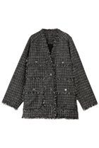 【メゾンスペシャル/MAISON SPECIAL】のFringe Tweed Long Jacket/フリンジツイードジャケット BLK(ブラック)|ID: prp329100004924405 ipo3291000000036950344