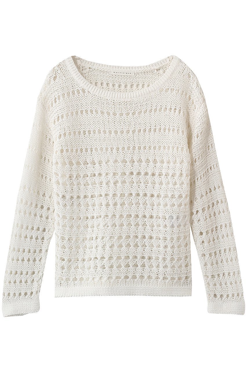 【マルティニーク/martinique】のライトメッシュニット インテリア・キッズ・メンズ・レディースファッション・服の通販 founy(ファニー) 　ファッション　Fashion　レディースファッション　Fashion for Women　トップス・カットソー　Cut & Sew Tops　ニット　Knit Tops & Sweaters　カジュアルプルオーバー・ニットトップス　Pullovers & Knit Tops / Casual Pullovers　おすすめ　Recommended / Our Picks　シルク　Silk, 100% Silk　フレア　Flare, Flared　ペーパー　Paper, Kraft Paper　ルーズ　Loose, Oversized　夏　Summer　ホワイト|ID: prp329100004924437 ipo3291000000036950586