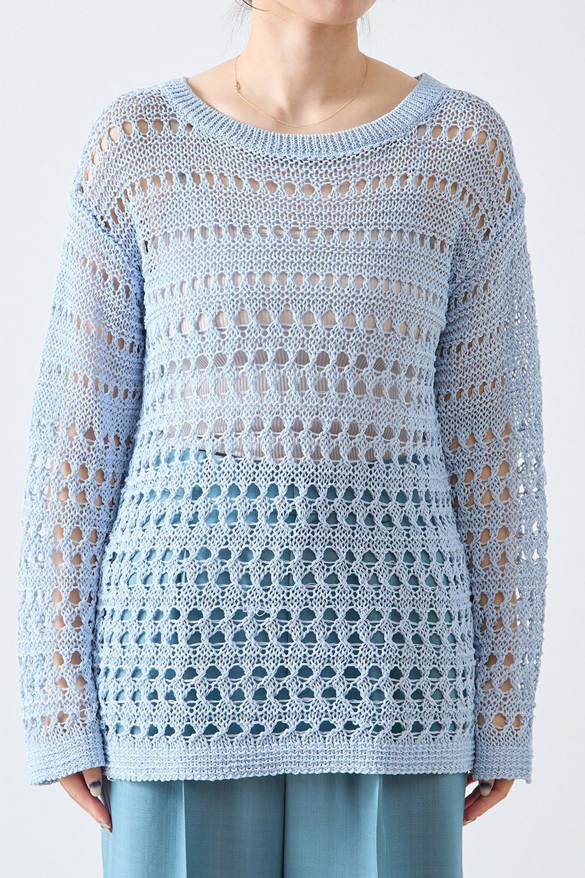 【マルティニーク/martinique】のライトメッシュニット 人気、トレンドファッション・服の通販 founy(ファニー) 　ファッション　Fashion　レディースファッション　Fashion for Women　トップス・カットソー　Cut & Sew Tops　ニット　Knit Tops & Sweaters　カジュアルプルオーバー・ニットトップス　Pullovers & Knit Tops / Casual Pullovers　おすすめ　Recommended / Our Picks　シルク　Silk, 100% Silk　フレア　Flare, Flared　ペーパー　Paper, Kraft Paper　ルーズ　Loose, Oversized　夏　Summer　other-8|ID: prp329100004924437 ipo3291000000036950600