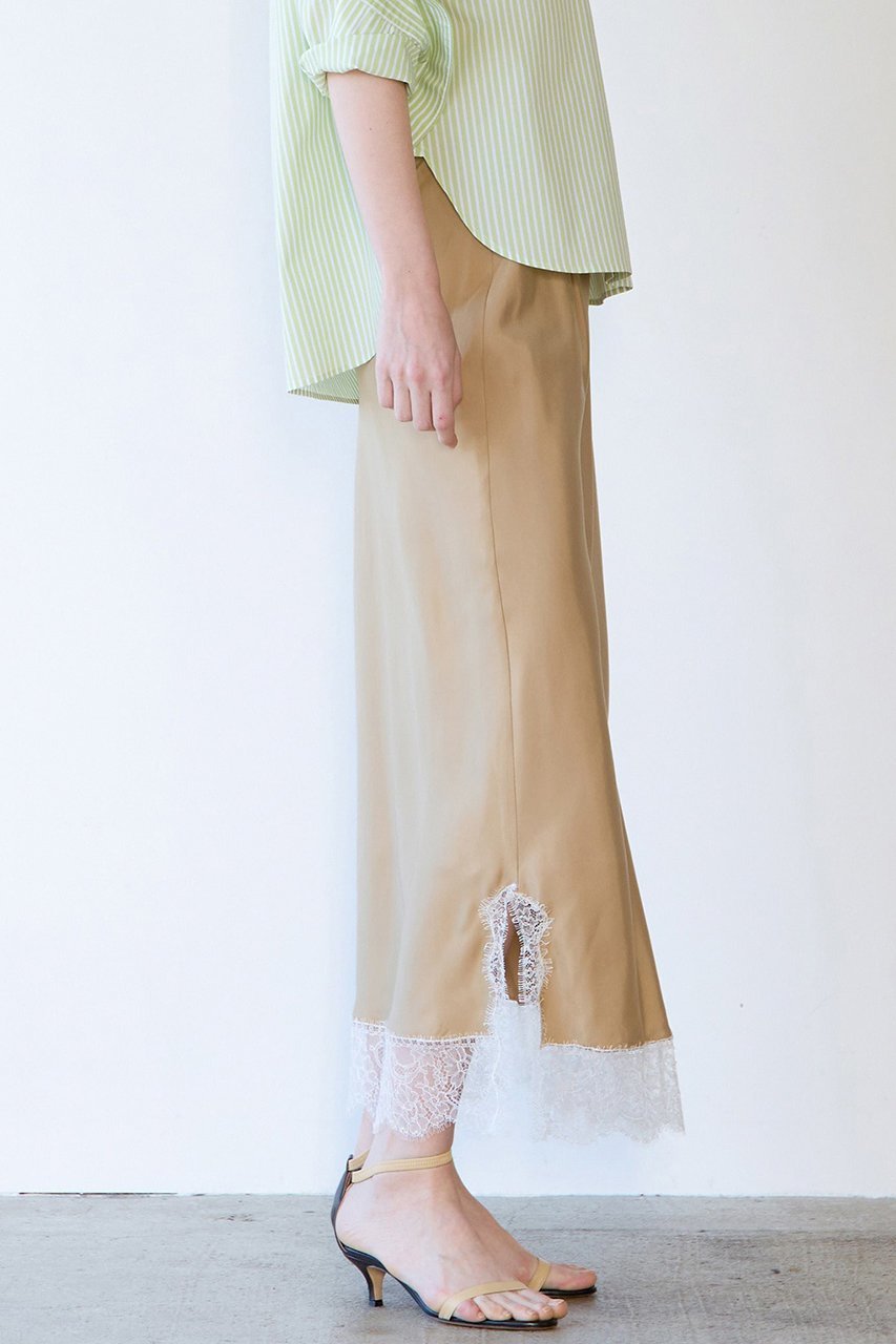 【マルティニーク/martinique】のリバーレースバイヤススカート 人気、トレンドファッション・服の通販 founy(ファニー) 　ファッション　Fashion　レディースファッション　Fashion for Women　スカート　Skirts　ロングスカート　Long Skirts / Maxi & Midi Skirts　おすすめ　Recommended / Our Picks　エレガント 上品　Elegant　サテン　Satin, Glossy Fabric　ドレープ　Drape, Draping Fabric　レース　Lace, Lace Fabric　ロング　Long, Long-Length　other-3|ID: prp329100004924440 ipo3291000000036950610