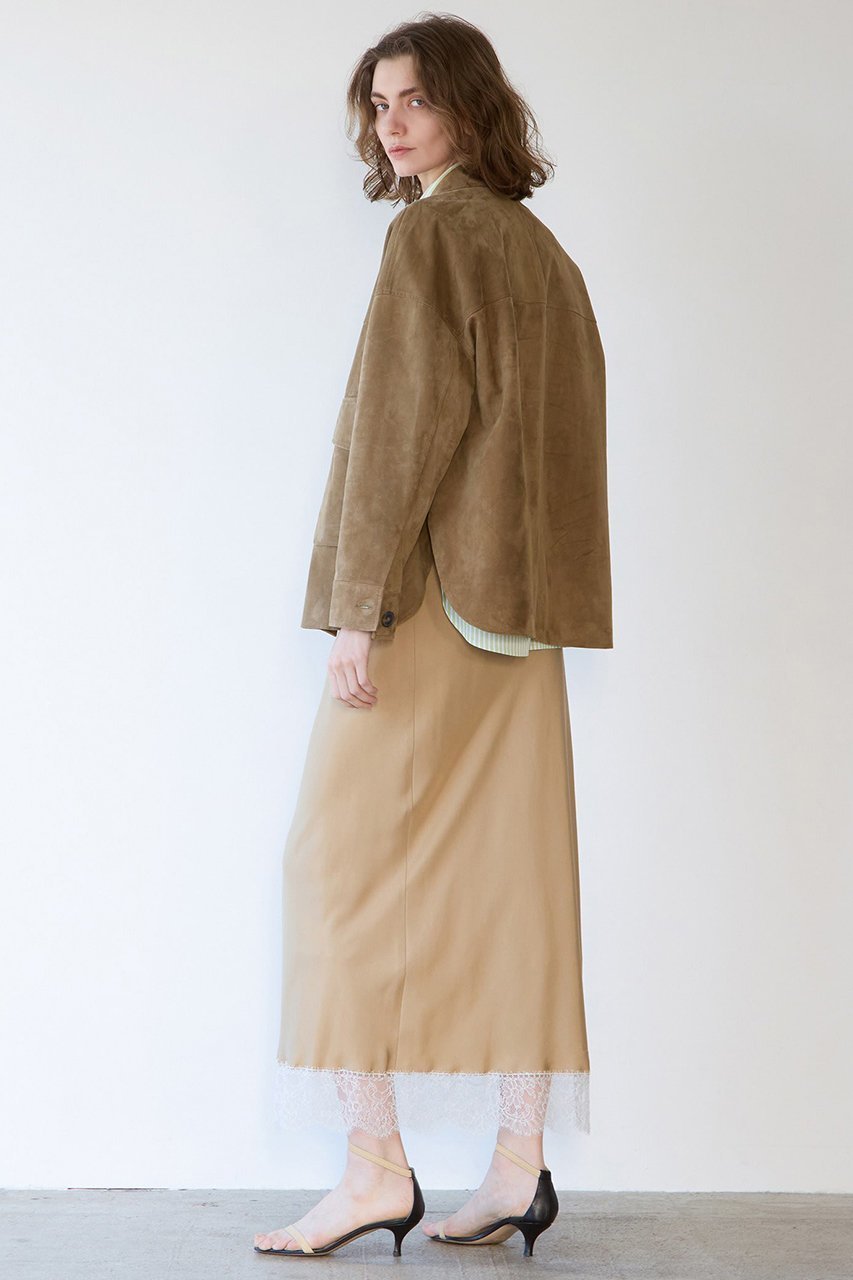 【マルティニーク/martinique】のリバーレースバイヤススカート 人気、トレンドファッション・服の通販 founy(ファニー) 　ファッション　Fashion　レディースファッション　Fashion for Women　スカート　Skirts　ロングスカート　Long Skirts / Maxi & Midi Skirts　おすすめ　Recommended / Our Picks　エレガント 上品　Elegant　サテン　Satin, Glossy Fabric　ドレープ　Drape, Draping Fabric　レース　Lace, Lace Fabric　ロング　Long, Long-Length　other-6|ID: prp329100004924440 ipo3291000000036950616