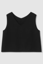 【アルアバイル/allureville】のダブルクロスショートVネックプルオーバー ブラック|ID: prp329100004924523 ipo3291000000037056593