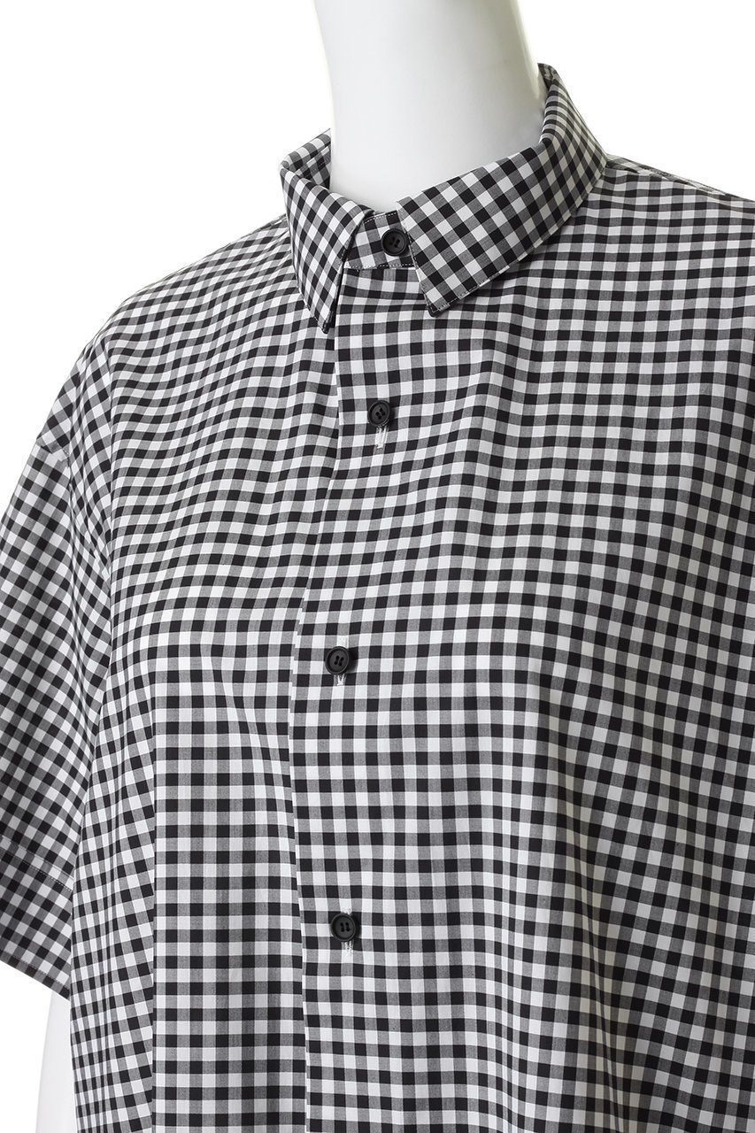 【ザ リラクス/THE RERACS】のコットンショートスリーブパーフェクトシャツ 人気、トレンドファッション・服の通販 founy(ファニー) 　ファッション　Fashion　レディースファッション　Fashion for Women　トップス・カットソー　Cut & Sew Tops　シャツ・ブラウス・オフィスカジュアル　Elegant Blouses & Button-Ups　ショート　Short, Short Length　スリーブ　Sleeve, Long Sleeve / Short Sleeve　センター　Center, Center Line　チェック　Check, Plaid, Tartan　デニム　Denim, Jeans Material　フィット　Fit, Slim Fit　新作・新入荷　New Arrivals / New In　other-5|ID: prp329100004924592 ipo3291000000036951769