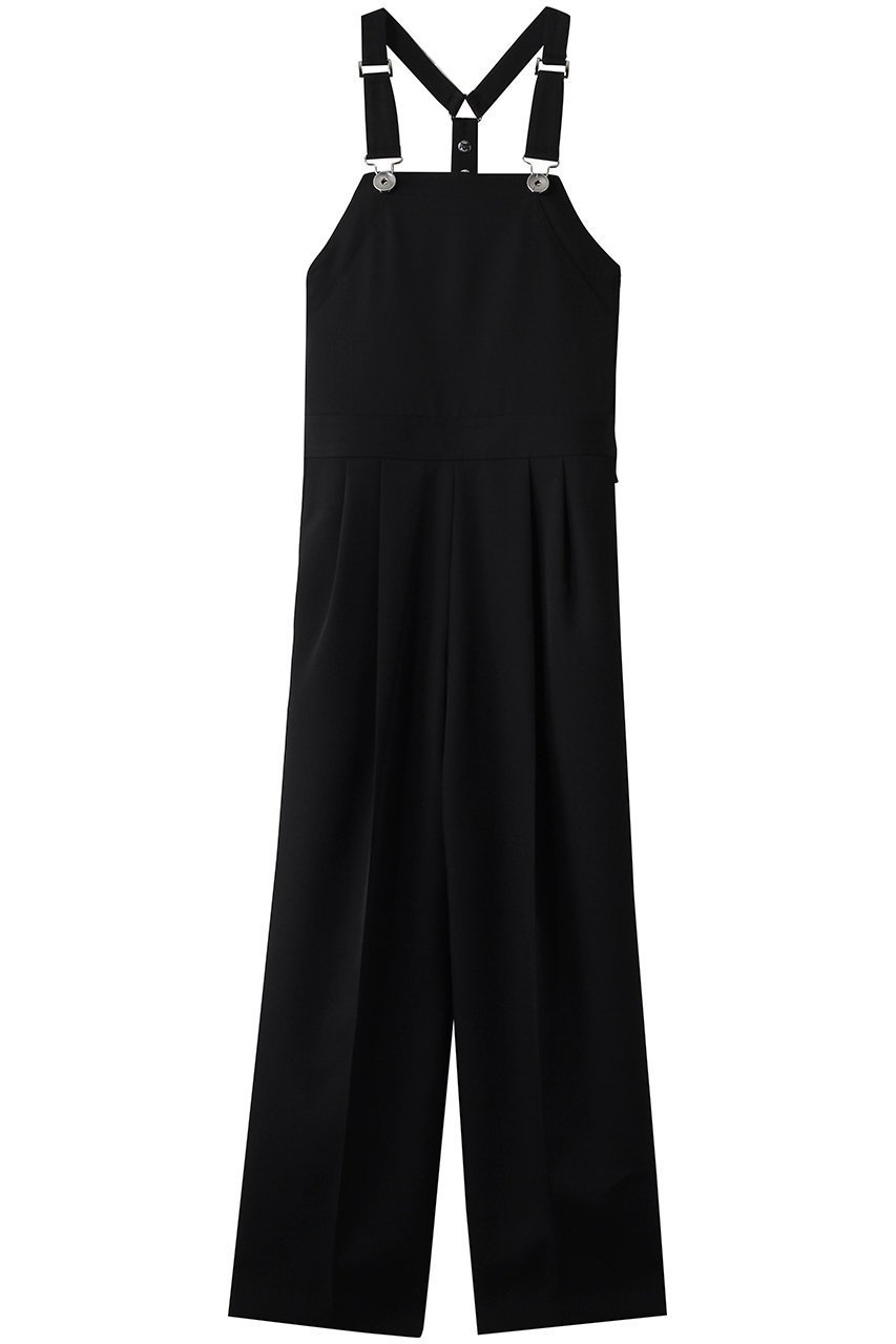 【ザ リラクス/THE RERACS】のジップアップサロペット インテリア・キッズ・メンズ・レディースファッション・服の通販 founy(ファニー) 　ファッション　Fashion　レディースファッション　Fashion for Women　パンツ　Pants & Trousers　インナー　Innerwear　サロペット　Overalls, Salopette　ラップ　Wrap, Wrap Design　羽織　Haori, Light Jacket　ブラック|ID: prp329100004924608 ipo3291000000036951857