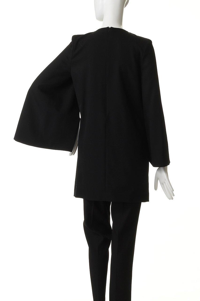 【チノ/CINOH】の【BLACK FORMAL】スリット スリーブ チュニックドレス 人気、トレンドファッション・服の通販 founy(ファニー) 　ファッション　Fashion　レディースファッション　Fashion for Women　ワンピース　Dresses　フォーマル・パーティードレス・結婚式用ドレス　Elegant & Casual Dresses　チュニック　Tunic Tops & Dresses　エレガント 上品　Elegant　サテン　Satin, Glossy Fabric　スリット　Slit, Slit Detail　スリーブ　Sleeve, Long Sleeve / Short Sleeve　チュニック　Tunic, Long Top　ドレス　Dress, One-Piece　ポケット　Pocket, Pocket Detail　マニッシュ　Mannish, Boyish　other-4|ID: prp329100004924659 ipo3291000000036952239