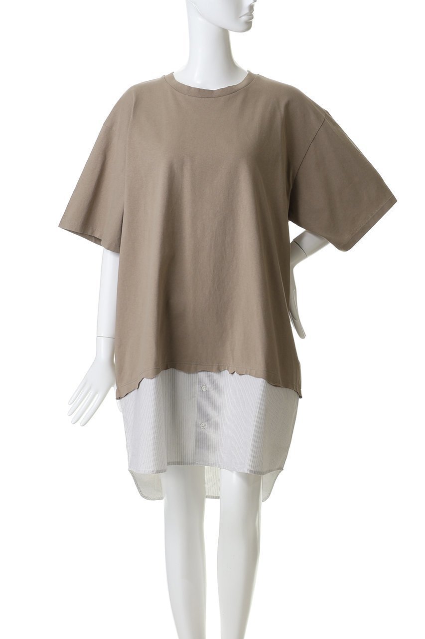 【エムエム6 メゾン マルタン マルジェラ/MM6 Maison Martin Margiela】のTシャツドレス 人気、トレンドファッション・服の通販 founy(ファニー) 　ファッション　Fashion　レディースファッション　Fashion for Women　ワンピース　Dresses　フォーマル・パーティードレス・結婚式用ドレス　Elegant & Casual Dresses　チュニック　Tunic Tops & Dresses　おすすめ　Recommended / Our Picks　チュニック　Tunic, Long Top　デニム　Denim, Jeans Material　ドッキング　Docking, Mixed Material　ドレス　Dress, One-Piece　レギンス　Leggings, Stretch Pants　other-2|ID: prp329100004924670 ipo3291000000036952327