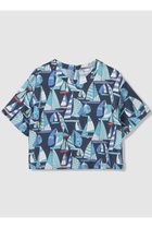 【アルアバイル/allureville】の【LOULOU WILLOUGHBY】RATTI マリーナプリント Tブラウス 人気、トレンドファッション・服の通販 founy(ファニー) ファッション Fashion レディースファッション Fashion for Women トップス・カットソー Cut & Sew Tops シャツ・ブラウス・オフィスカジュアル Elegant Blouses & Button-Ups ショート Short, Short Length スリーブ Sleeve, Long Sleeve / Short Sleeve バランス Balance, Style Balance プリント Print, Printed Pattern モチーフ Motif, Design Theme 今季 This Season, Current Season thumbnail ブルー系|ID: prp329100004924674 ipo3291000000036952348