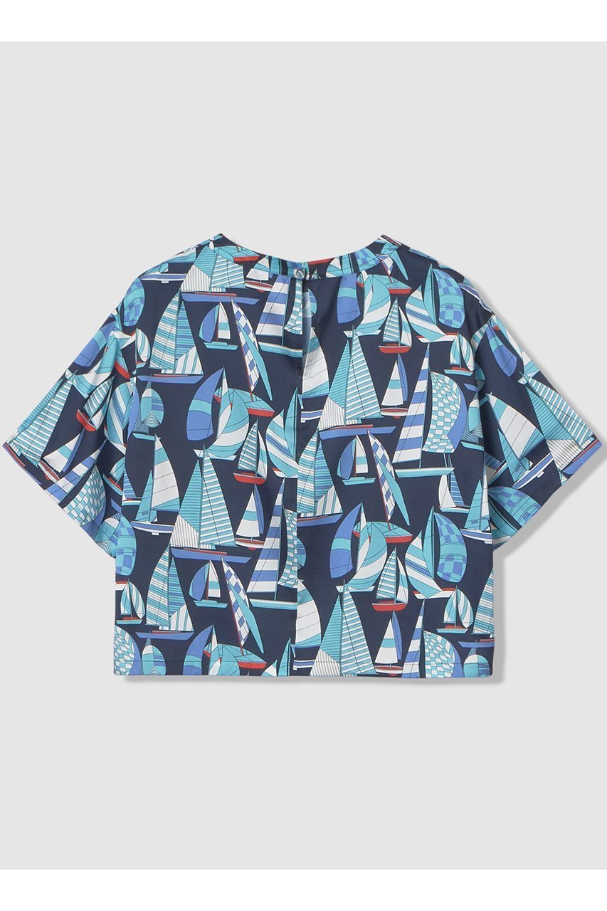 【アルアバイル/allureville】の【LOULOU WILLOUGHBY】RATTI マリーナプリント Tブラウス 人気、トレンドファッション・服の通販 founy(ファニー) 　ファッション　Fashion　レディースファッション　Fashion for Women　トップス・カットソー　Cut & Sew Tops　シャツ・ブラウス・オフィスカジュアル　Elegant Blouses & Button-Ups　ショート　Short, Short Length　スリーブ　Sleeve, Long Sleeve / Short Sleeve　バランス　Balance, Style Balance　プリント　Print, Printed Pattern　モチーフ　Motif, Design Theme　今季　This Season, Current Season　other-2|ID: prp329100004924674 ipo3291000000036952350