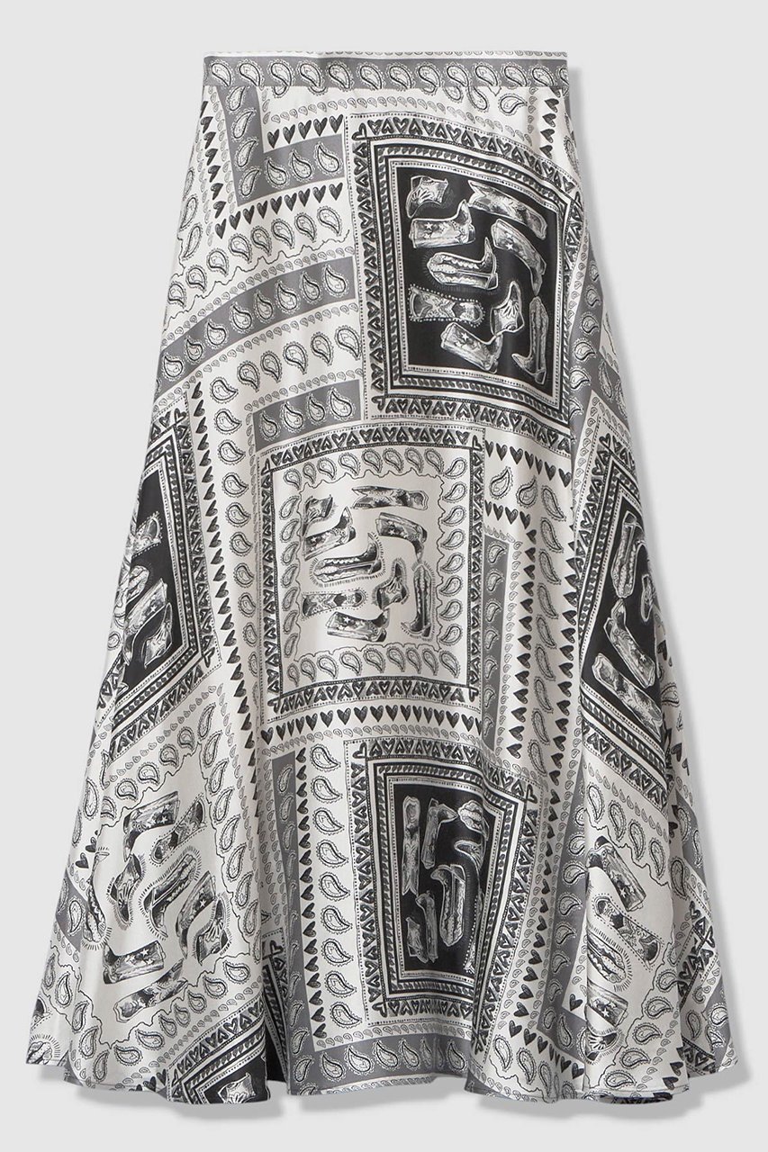 【アルアバイル/allureville】の【LOULOU WILLOUGHBY】ウエスタンスカーフプリントフレアスカート 人気、トレンドファッション・服の通販 founy(ファニー) 　ファッション　Fashion　レディースファッション　Fashion for Women　スカート　Skirts　Aライン・フレアスカート　A-Line & Flared Skirts　ロングスカート　Long Skirts / Maxi & Midi Skirts　ウエスタン　Western Style　シューズ　Shoes, Footwear　シンプル　Simple, Minimal　スカーフ　Scarf, Neckwear　トレンド　Trend, Trending Now　ドット　Polka Dot, Dot Pattern　フィット　Fit, Slim Fit　フレア　Flare, Flared　プリント　Print, Printed Pattern　ペイズリー　Paisley, Ethnic Pattern　ラップ　Wrap, Wrap Design　ロング　Long, Long-Length　エレガント 上品　Elegant　再入荷　Restock / Back in Stock　other-2|ID: prp329100004924684 ipo3291000000036952417