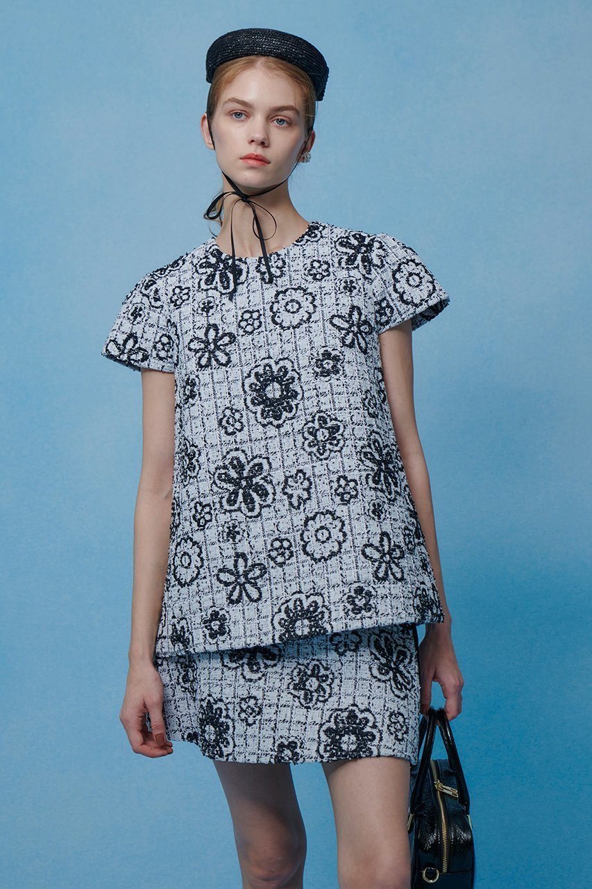 【アルアバイル/allureville】の【LOULOU WILLOUGHBY】MALHIA ツイードミニスカート 人気、トレンドファッション・服の通販 founy(ファニー) 　ファッション　Fashion　レディースファッション　Fashion for Women　スカート　Skirts　ミニスカート　Mini Skirts　グログラン　Grosgrain, Grosgrain Ribbon　サテン　Satin, Glossy Fabric　ツイード　Twill, Twill Weave　フランス　France, French　ミニスカート　Mini Skirt, Short Skirt　メタル　Metal, Metal Parts　リボン　Ribbon, Bow　other-6|ID: prp329100004924686 ipo3291000000036952433