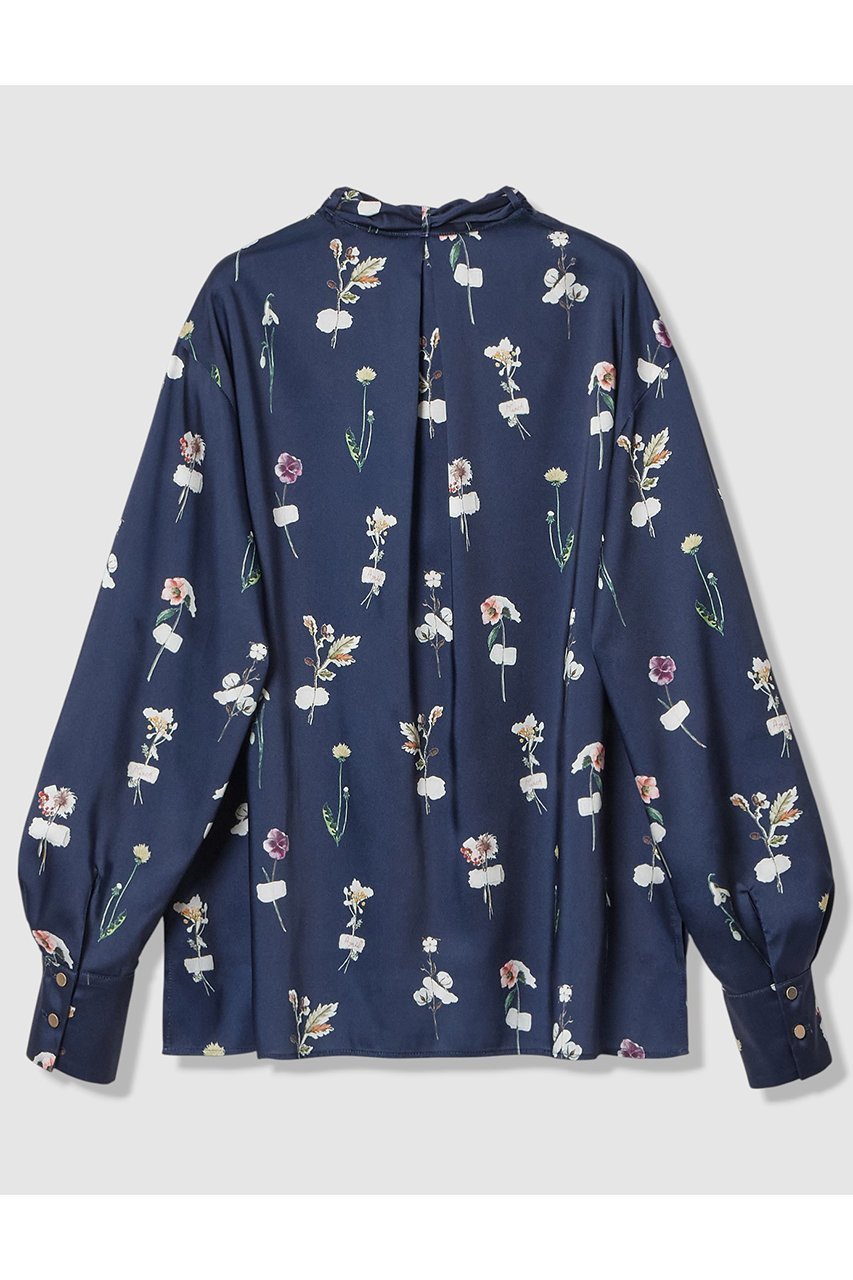 【アナイ/ANAYI】のボタニカルサテンプリントスカーフタイ ブラウス 人気、トレンドファッション・服の通販 founy(ファニー) 　ファッション　Fashion　レディースファッション　Fashion for Women　トップス・カットソー　Cut & Sew Tops　シャツ・ブラウス・オフィスカジュアル　Elegant Blouses & Button-Ups　ショルダー　Shoulder, Shoulder Strap　シンプル　Simple, Minimal　スカーフ　Scarf, Neckwear　スタンド　Stand Collar, Upright Stand　スリーブ　Sleeve, Long Sleeve / Short Sleeve　ドロップ　Drop Shoulder, Dropped Style　プリント　Print, Printed Pattern　ボタニカル　Botanical, Floral Pattern　モチーフ　Motif, Design Theme　リラックス　Relax, Relaxed Fit　ロング　Long, Long-Length　other-2|ID: prp329100004924694 ipo3291000000036952498