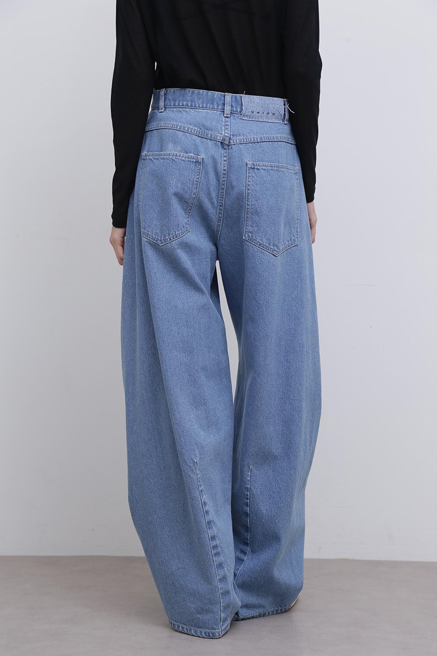 【アドーア/ADORE】のバレルデニムパンツ 人気、トレンドファッション・服の通販 founy(ファニー) 　ファッション　Fashion　レディースファッション　Fashion for Women　パンツ　Pants & Trousers　デニムパンツ・ジーンズ・美脚デニム　Denim Jeans & Pants　スタンダード　Standard, Basic　デニム　Denim, Jeans Material　パターン　Pattern, Design Print　リラックス　Relax, Relaxed Fit　other-6|ID: prp329100004924705 ipo3291000000036952580