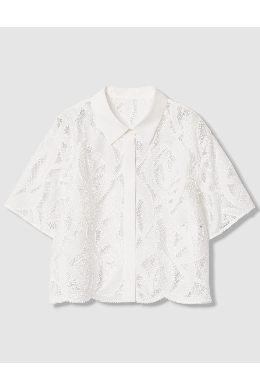 【アナイ/ANAYI】の【セットアップ対象商品】リーフコード刺繍半袖 ブラウス 人気、トレンドファッション・服の通販 founy(ファニー) ファッション Fashion レディースファッション Fashion for Women トップス・カットソー Cut & Sew Tops シャツ・ブラウス・オフィスカジュアル Elegant Blouses & Button-Ups おすすめ Recommended / Our Picks エンブロイダリー Embroidery Design ショート Short, Short Length スリーブ Sleeve, Long Sleeve / Short Sleeve セットアップ Set-Up, Coordinated Outfit バランス Balance, Style Balance モチーフ Motif, Design Theme リーフ Leaf, Botanical Leaf 半袖 Short Sleeve, Half Sleeve 無地 Plain, Solid Color other-1|ID: prp329100004924713 ipo3291000000036952675