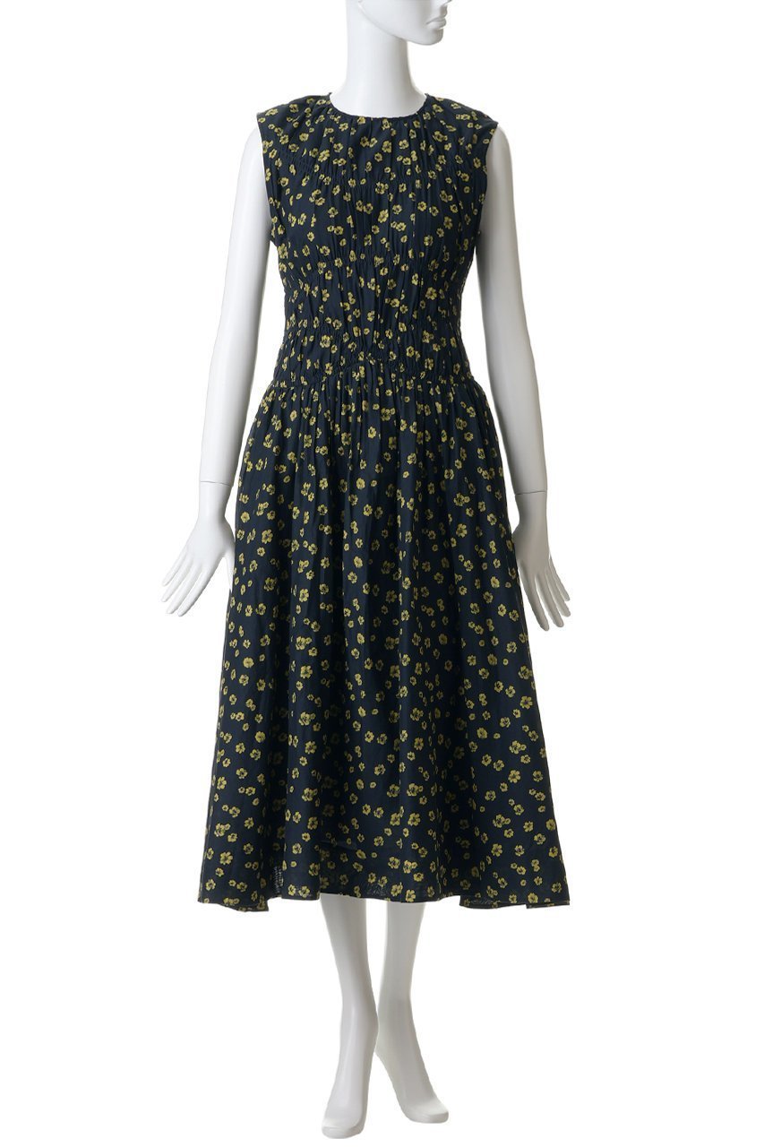 【マーレット/MERLETTE】のVILLARD PRINT フラワープリント ギャザーウエストミディドレス 人気、トレンドファッション・服の通販 founy(ファニー) 　ファッション　Fashion　レディースファッション　Fashion for Women　ワンピース　Dresses　フォーマル・パーティードレス・結婚式用ドレス　Elegant & Casual Dresses　チュニック　Tunic Tops & Dresses　クール　Cool, Chic　シューズ　Shoes, Footwear　チュニック　Tunic, Long Top　ドレス　Dress, One-Piece　フラワー　Flower, Floral　プリント　Print, Printed Pattern　夏　Summer　other-2|ID: prp329100004924719 ipo3291000000036952735