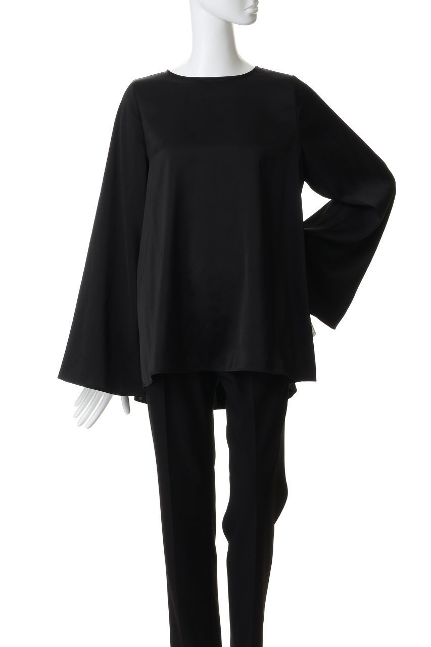 【ハー/HER.】のサテンフレアスリーブブラウス 人気、トレンドファッション・服の通販 founy(ファニー) 　ファッション　Fashion　レディースファッション　Fashion for Women　トップス・カットソー　Cut & Sew Tops　シャツ・ブラウス・オフィスカジュアル　Elegant Blouses & Button-Ups　おすすめ　Recommended / Our Picks　サテン　Satin, Glossy Fabric　シンプル　Simple, Minimal　スリーブ　Sleeve, Long Sleeve / Short Sleeve　セットアップ　Set-Up, Coordinated Outfit　フレア　Flare, Flared　ロング　Long, Long-Length　other-2|ID: prp329100004924731 ipo3291000000036952872