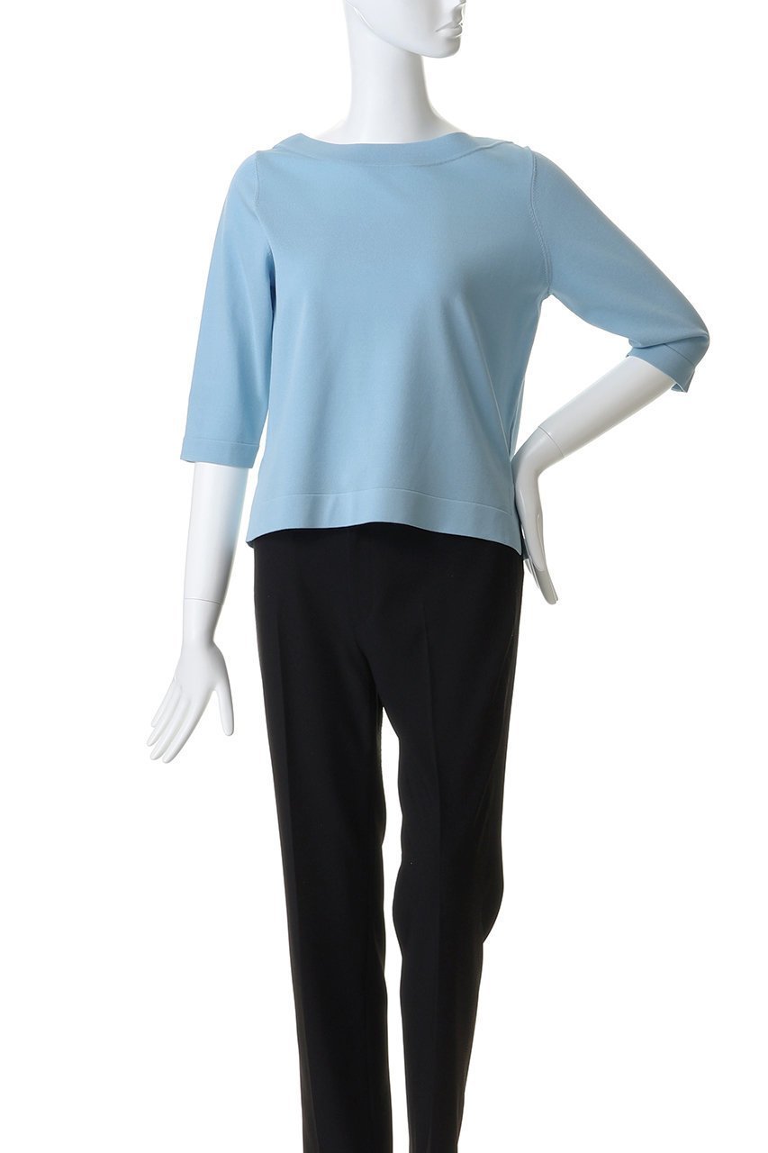 【アナイ/ANAYI】のスリーブ釦ボートネックプルオーバー 人気、トレンドファッション・服の通販 founy(ファニー) 　ファッション　Fashion　レディースファッション　Fashion for Women　トップス・カットソー　Cut & Sew Tops　ニット　Knit Tops & Sweaters　カジュアルプルオーバー・ニットトップス　Pullovers & Knit Tops / Casual Pullovers　インナー　Innerwear　スリーブ　Sleeve, Long Sleeve / Short Sleeve　ロング　Long, Long-Length　エレガント 上品　Elegant　other-2|ID: prp329100004924746 ipo3291000000036952999