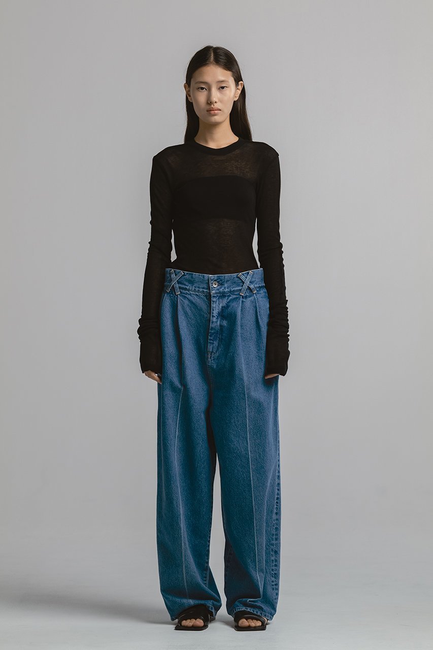 【チノ/CINOH】のツータック クリーズド デニム パンツ 人気、トレンドファッション・服の通販 founy(ファニー) 　ファッション　Fashion　レディースファッション　Fashion for Women　パンツ　Pants & Trousers　デニムパンツ・ジーンズ・美脚デニム　Denim Jeans & Pants　スラックス　Slacks, Dress Pants　デニム　Denim, Jeans Material　エレガント 上品　Elegant　other-6|ID: prp329100004924760 ipo3291000000036953127