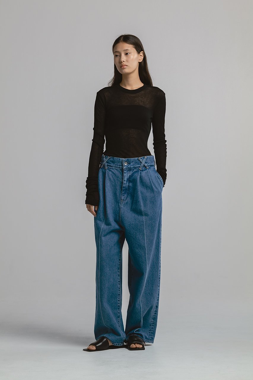 【チノ/CINOH】のツータック クリーズド デニム パンツ 人気、トレンドファッション・服の通販 founy(ファニー) 　ファッション　Fashion　レディースファッション　Fashion for Women　パンツ　Pants & Trousers　デニムパンツ・ジーンズ・美脚デニム　Denim Jeans & Pants　スラックス　Slacks, Dress Pants　デニム　Denim, Jeans Material　エレガント 上品　Elegant　other-7|ID: prp329100004924760 ipo3291000000036953128