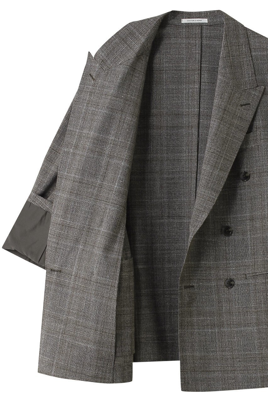 【クチュールドアダム/COUTURE D'ADAM】のグレンチェックダブルジャケット 人気、トレンドファッション・服の通販 founy(ファニー) 　ファッション　Fashion　レディースファッション　Fashion for Women　アウター　Coat / Outerwear Collection　レディースジャケット・軽アウター　Jackets　ジャケット　Jacket, Outerwear　チェック　Check, Plaid, Tartan　ドレス　Dress, One-Piece　リラックス　Relax, Relaxed Fit　other-6|ID: prp329100004924777 ipo3291000000036953254