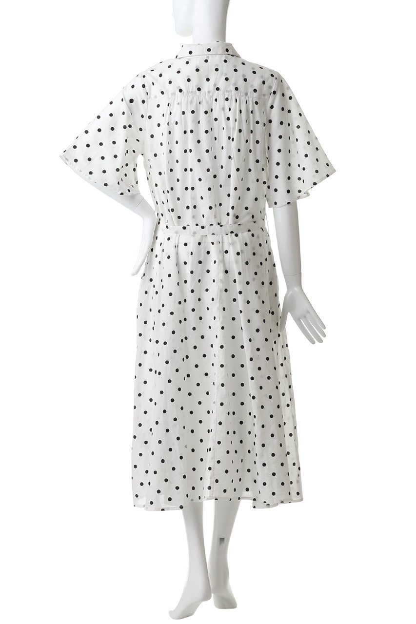【クチュールドアダム/COUTURE D'ADAM】のポルカドットオープンカラードレス 人気、トレンドファッション・服の通販 founy(ファニー) 　ファッション　Fashion　レディースファッション　Fashion for Women　ワンピース　Dresses　フォーマル・パーティードレス・結婚式用ドレス　Elegant & Casual Dresses　チュニック　Tunic Tops & Dresses　インド　Indian Textile　クラシック　Classic, Timeless Style　チュニック　Tunic, Long Top　ドット　Polka Dot, Dot Pattern　ドレス　Dress, One-Piece　ドレープ　Drape, Draping Fabric　バランス　Balance, Style Balance　リラックス　Relax, Relaxed Fit　ロング　Long, Long-Length　other-4|ID: prp329100004924785 ipo3291000000036953326
