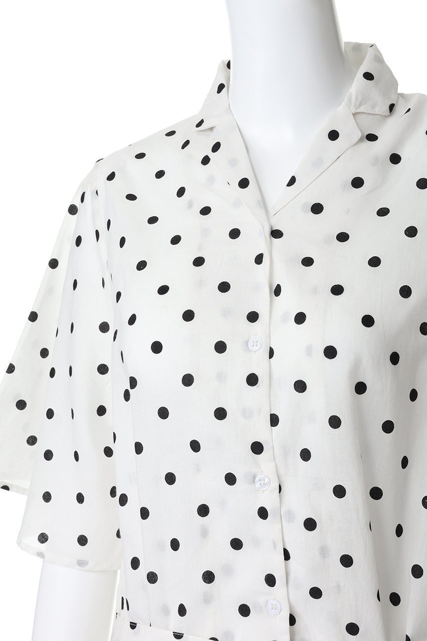 【クチュールドアダム/COUTURE D'ADAM】のポルカドットオープンカラードレス 人気、トレンドファッション・服の通販 founy(ファニー) 　ファッション　Fashion　レディースファッション　Fashion for Women　ワンピース　Dresses　フォーマル・パーティードレス・結婚式用ドレス　Elegant & Casual Dresses　チュニック　Tunic Tops & Dresses　インド　Indian Textile　クラシック　Classic, Timeless Style　チュニック　Tunic, Long Top　ドット　Polka Dot, Dot Pattern　ドレス　Dress, One-Piece　ドレープ　Drape, Draping Fabric　バランス　Balance, Style Balance　リラックス　Relax, Relaxed Fit　ロング　Long, Long-Length　other-5|ID: prp329100004924785 ipo3291000000036953327