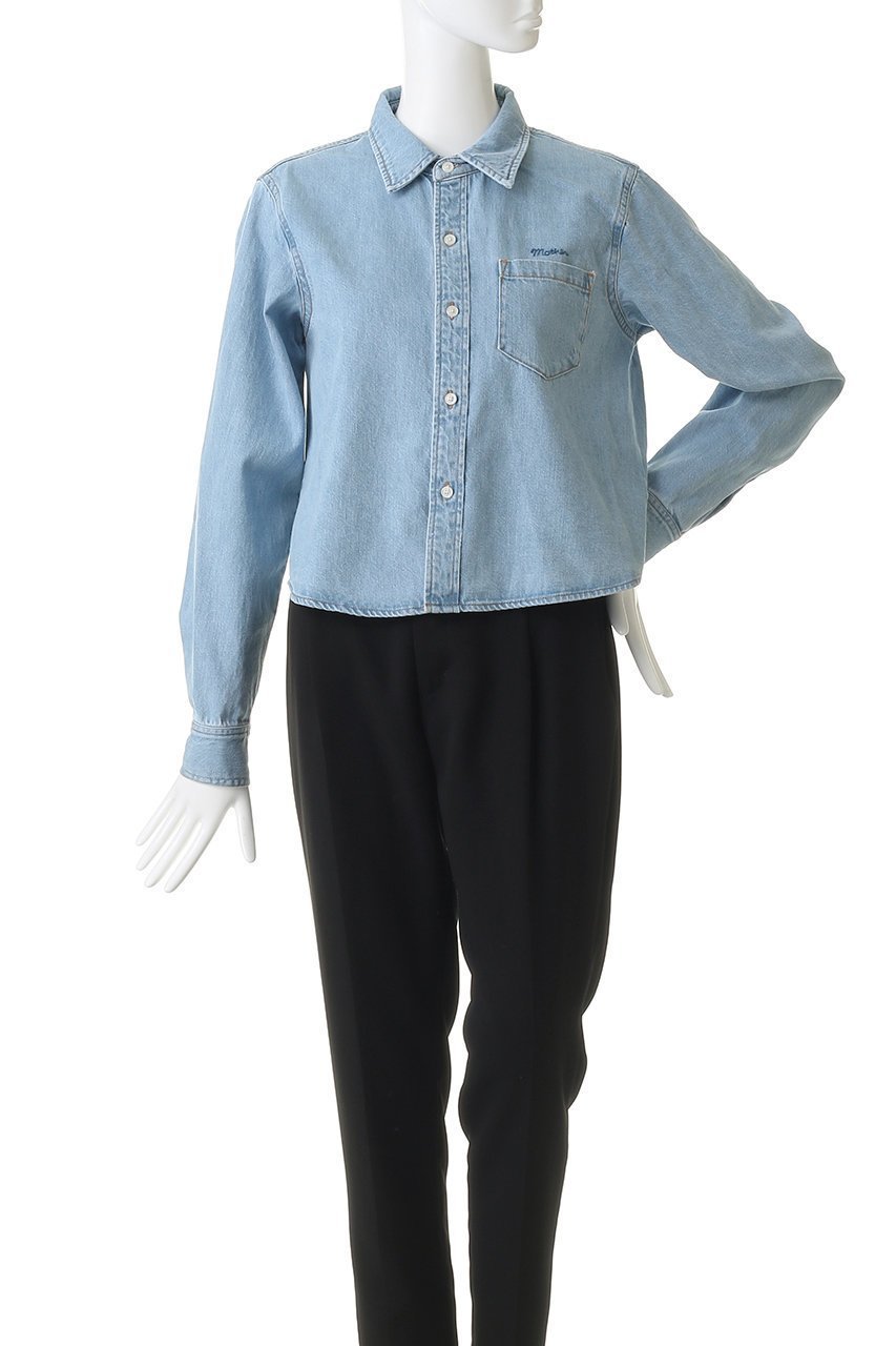 【マザー/MOTHER】のTHE HONOR ROLL クロップドデニムシャツ (GNS) 人気、トレンドファッション・服の通販 founy(ファニー) 　ファッション　Fashion　レディースファッション　Fashion for Women　トップス・カットソー　Cut & Sew Tops　シャツ・ブラウス・オフィスカジュアル　Elegant Blouses & Button-Ups　おすすめ　Recommended / Our Picks　クロップド　Cropped, Short Length　コンパクト　Compact, Small Size　スリーブ　Sleeve, Long Sleeve / Short Sleeve　デニム　Denim, Jeans Material　バランス　Balance, Style Balance　ロング　Long, Long-Length　ワイド　Wide, Wide Fit　人気　Popular, Best Seller　今季　This Season, Current Season　定番　Standard, Basic Item　other-2|ID: prp329100004924801 ipo3291000000036953461