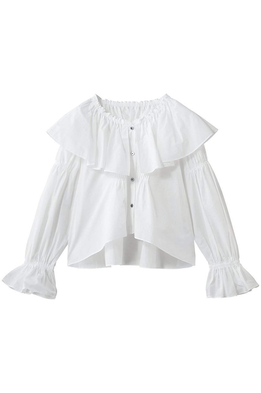 【ランバン オン ブルー/LANVIN en Bleu】のギャザーフリルブラウス 人気、トレンドファッション・服の通販 founy(ファニー) ファッション Fashion レディースファッション Fashion for Women トップス・カットソー Cut & Sew Tops シャツ・ブラウス・オフィスカジュアル Elegant Blouses & Button-Ups ギャザー Gathered, Ruffled スリーブ Sleeve, Long Sleeve / Short Sleeve デニム Denim, Jeans Material バランス Balance, Style Balance フリル Frill, Ruffle ロング Long, Long-Length エレガント 上品 Elegant other-1|ID: prp329100004924810 ipo3291000000036953509