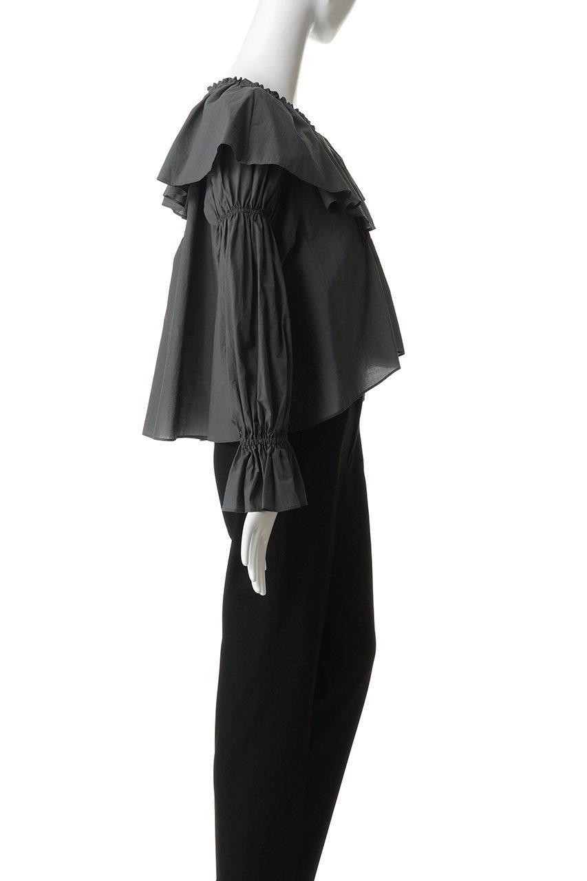 【ランバン オン ブルー/LANVIN en Bleu】のギャザーフリルブラウス 人気、トレンドファッション・服の通販 founy(ファニー) ファッション Fashion レディースファッション Fashion for Women トップス・カットソー Cut & Sew Tops シャツ・ブラウス・オフィスカジュアル Elegant Blouses & Button-Ups ギャザー Gathered, Ruffled スリーブ Sleeve, Long Sleeve / Short Sleeve デニム Denim, Jeans Material バランス Balance, Style Balance フリル Frill, Ruffle ロング Long, Long-Length エレガント 上品 Elegant other-3|ID: prp329100004924810 ipo3291000000036953515