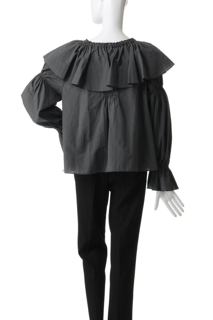 【ランバン オン ブルー/LANVIN en Bleu】のギャザーフリルブラウス 人気、トレンドファッション・服の通販 founy(ファニー) ファッション Fashion レディースファッション Fashion for Women トップス・カットソー Cut & Sew Tops シャツ・ブラウス・オフィスカジュアル Elegant Blouses & Button-Ups ギャザー Gathered, Ruffled スリーブ Sleeve, Long Sleeve / Short Sleeve デニム Denim, Jeans Material バランス Balance, Style Balance フリル Frill, Ruffle ロング Long, Long-Length エレガント 上品 Elegant other-4|ID: prp329100004924810 ipo3291000000036953516