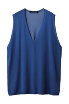 【ミズイロ インド/mizuiro ind】のsheer deep V neck vest ベスト blue|ID: prp329100004924830 ipo3291000000036953685