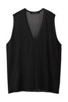【ミズイロ インド/mizuiro ind】のsheer deep V neck vest ベスト black|ID: prp329100004924830 ipo3291000000036953686