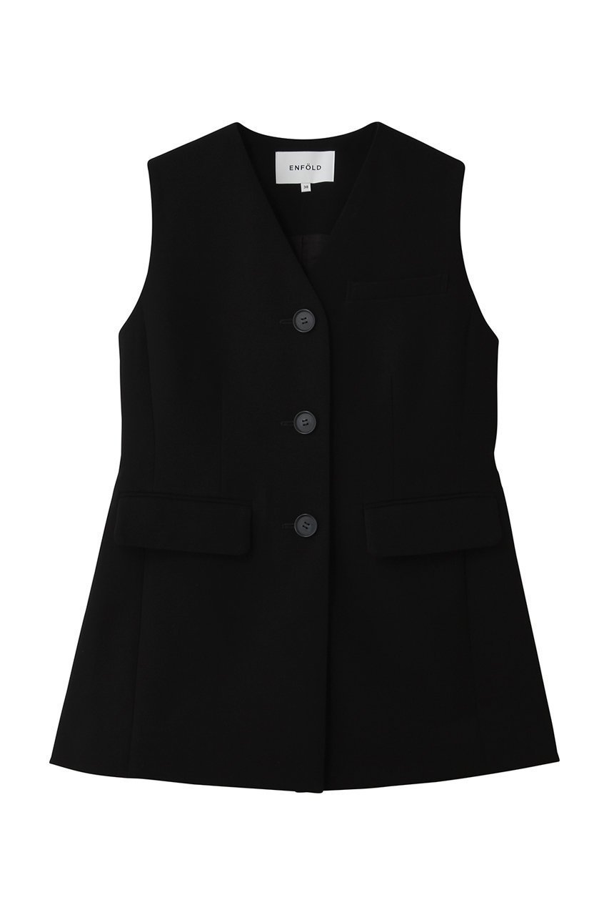 【エンフォルド/ENFOLD】のV-NECK VEST インテリア・キッズ・メンズ・レディースファッション・服の通販 founy(ファニー) 　ファッション　Fashion　レディースファッション　Fashion for Women　トップス・カットソー　Cut & Sew Tops　ニット　Knit Tops & Sweaters　ベスト&ジレ / 重ね着スタイル　Vests & Gilets　カジュアルプルオーバー・ニットトップス　Pullovers & Knit Tops / Casual Pullovers　Vネックトップス　V-Neck Tops / V-Cut Neckline Shirts　おすすめ　Recommended / Our Picks　バランス　Balance, Style Balance　ベスト　Vest, Waistcoat　ブラック|ID: prp329100004924838 ipo3291000000036953762
