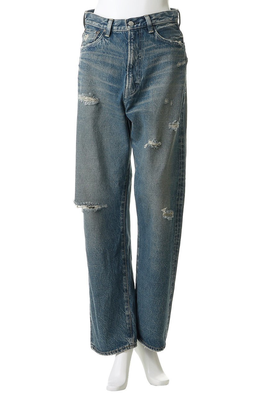 【オブラダ/Oblada】の1938 クラッシュデニムパンツ 人気、トレンドファッション・服の通販 founy(ファニー) 　ファッション　Fashion　レディースファッション　Fashion for Women　パンツ　Pants & Trousers　デニムパンツ・ジーンズ・美脚デニム　Denim Jeans & Pants　クラッシュ　Distressed, Crashed Style　シンプル　Simple, Minimal　デニム　Denim, Jeans Material　ワイド　Wide, Wide Fit　定番　Standard, Basic Item　other-2|ID: prp329100004924846 ipo3291000000036953817