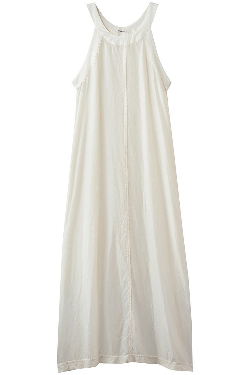 【アンスクリア/INSCRIRE】のキュプラ ノースリーブ ドレス インテリア・キッズ・メンズ・レディースファッション・服の通販 founy(ファニー) 　ファッション　Fashion　レディースファッション　Fashion for Women　ワンピース　Dresses　フォーマル・パーティードレス・結婚式用ドレス　Elegant & Casual Dresses　チュニック　Tunic Tops & Dresses　キュプラ　Cupro, Eco Fabric　スリーブ　Sleeve, Long Sleeve / Short Sleeve　チュニック　Tunic, Long Top　ドレス　Dress, One-Piece　ノースリーブ　Sleeveless, No-Sleeve　バランス　Balance, Style Balance　ロング　Long, Long-Length　ホワイト|ID: prp329100004924856 ipo3291000000036953913