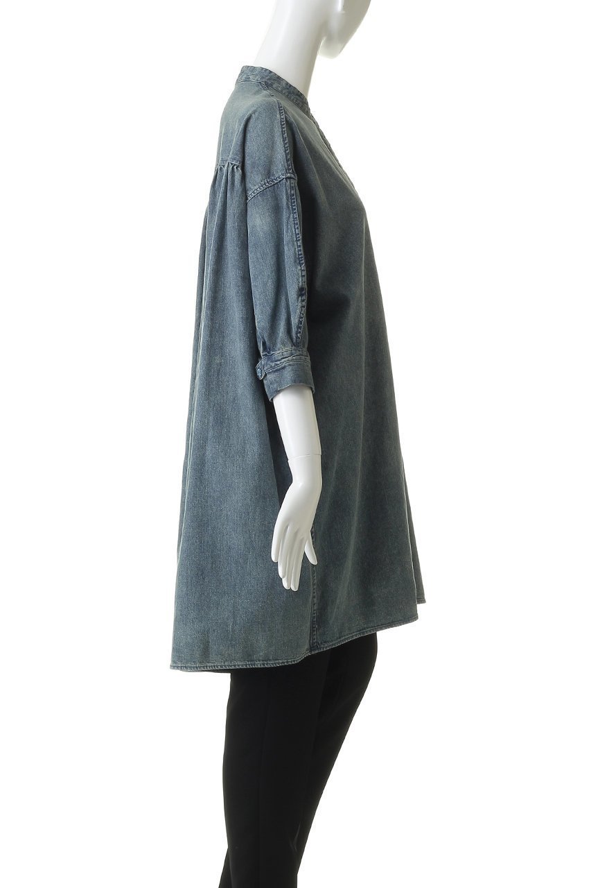 【ウィムガゼット/Whim Gazette】のDENIM刺繍チュニックシャツ 人気、トレンドファッション・服の通販 founy(ファニー) 　ファッション　Fashion　レディースファッション　Fashion for Women　トップス・カットソー　Cut & Sew Tops　シャツ・ブラウス・オフィスカジュアル　Elegant Blouses & Button-Ups　クラシカル　Classical, Vintage-Inspired　ショルダー　Shoulder, Shoulder Strap　スタンド　Stand Collar, Upright Stand　スリーブ　Sleeve, Long Sleeve / Short Sleeve　チュニック　Tunic, Long Top　デニム　Denim, Jeans Material　ドロップ　Drop Shoulder, Dropped Style　バランス　Balance, Style Balance　フロント　Front, Front Design　ユーズド　Used, Vintage-Look　ロング　Long, Long-Length　ワンポイント　One Point, Statement Accent　other-3|ID: prp329100004924859 ipo3291000000036953946