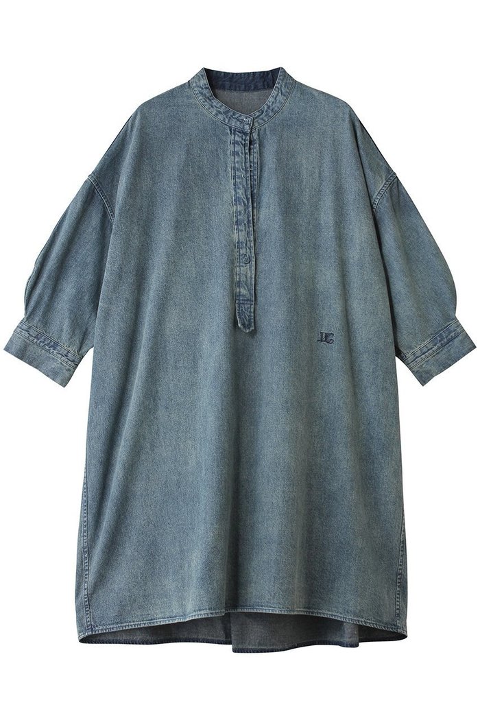 【ウィムガゼット/Whim Gazette】のDENIM刺繍チュニックシャツ インテリア・キッズ・メンズ・レディースファッション・服の通販 founy(ファウニー) https://founy.com/ ファッション Fashion レディースファッション Fashion for Women トップス・カットソー Cut & Sew Tops シャツ・ブラウス・オフィスカジュアル Elegant Blouses & Button-Ups クラシカル Classical, Vintage-Inspired ショルダー Shoulder, Shoulder Strap スタンド Stand Collar, Upright Stand スリーブ Sleeve, Long Sleeve / Short Sleeve チュニック Tunic, Long Top デニム Denim, Jeans Material ドロップ Drop Shoulder, Dropped Style バランス Balance, Style Balance フロント Front, Front Design ユーズド Used, Vintage-Look ロング Long, Long-Length ワンポイント One Point, Statement Accent |ID: prp329100004924859 ipo3291000000037237879