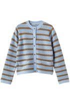 【ティアラ/Tiara】のジオモチーフニットジャケット ブルー|ID: prp329100004924861 ipo3291000000036953957