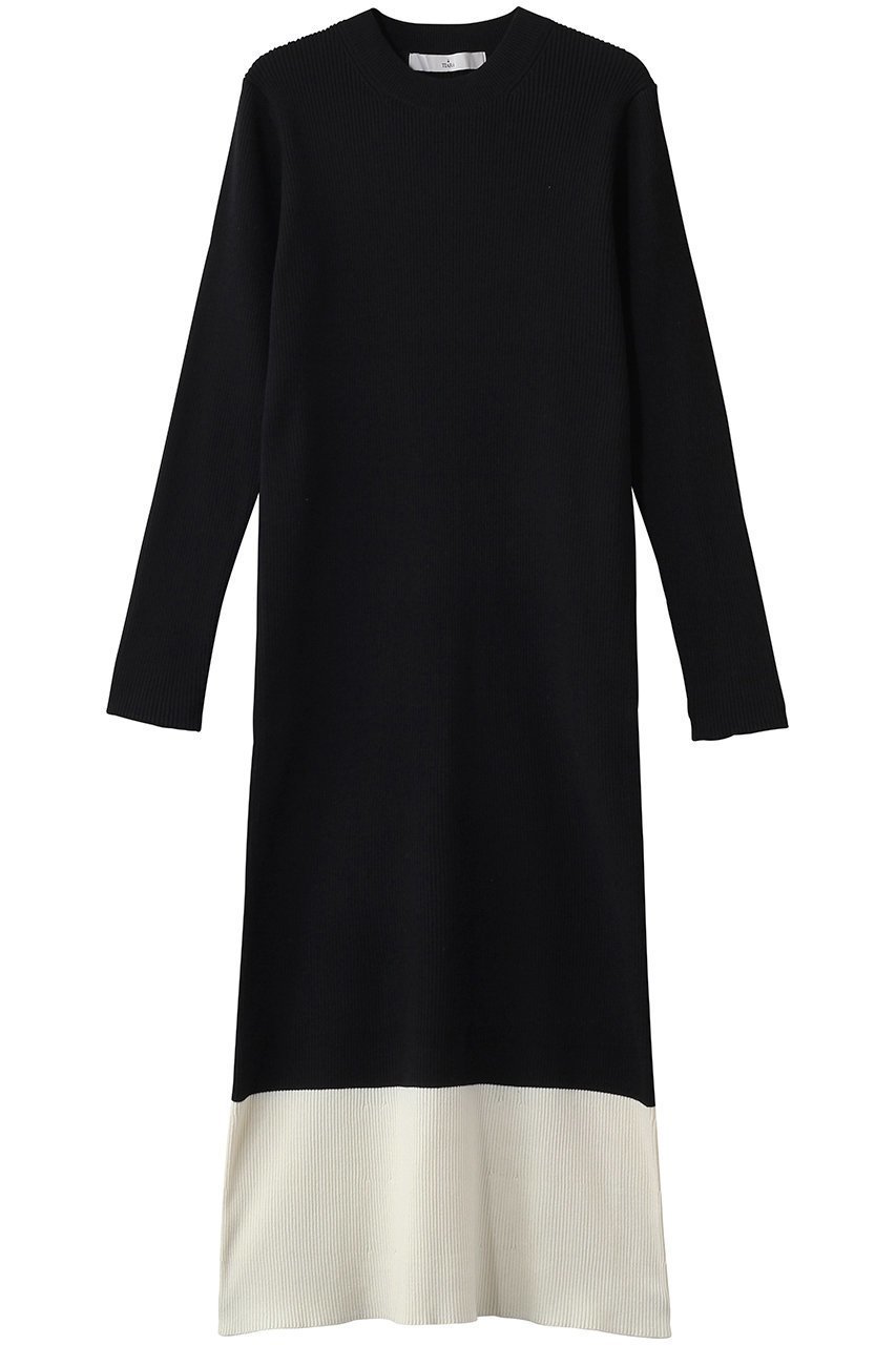 【ティアラ/Tiara】のバイカラーニットワンピ―ス インテリア・キッズ・メンズ・レディースファッション・服の通販 founy(ファニー) ファッション Fashion レディースファッション Fashion for Women ワンピース Dresses ニットワンピース Knit Dresses チュニック Tunic Tops & Dresses チュニック Tunic, Long Top ロング Long, Long-Length ブラック|ID: prp329100004924863 ipo3291000000036953966