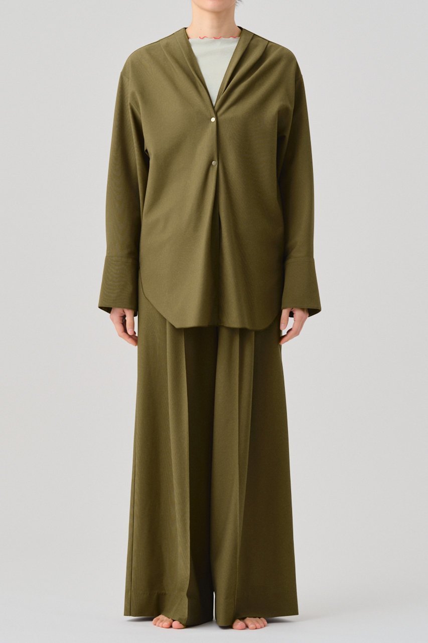 【グッド ピープル グッド ステッチング グッド プロダクト/GOOD PEOPLE GOOD STITCHING GOOD PRODUCT】のノーカラー イージー シャツジャケット 人気、トレンドファッション・服の通販 founy(ファニー) 　ファッション　Fashion　レディースファッション　Fashion for Women　アウター　Coat / Outerwear Collection　レディースジャケット・軽アウター　Jackets　おすすめ　Recommended / Our Picks　キュプラ　Cupro, Eco Fabric　ジャケット　Jacket, Outerwear　セットアップ　Set-Up, Coordinated Outfit　ドット　Polka Dot, Dot Pattern　夏　Summer　春　Spring　S/S・春夏　SS, Spring/Summer, Warm Season　other-3|ID: prp329100004924865 ipo3291000000036953978