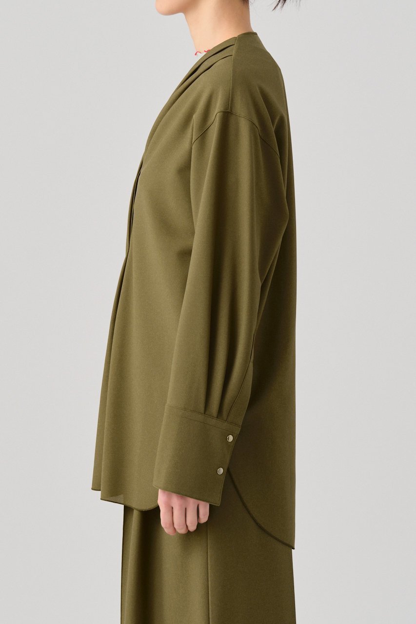 【グッド ピープル グッド ステッチング グッド プロダクト/GOOD PEOPLE GOOD STITCHING GOOD PRODUCT】のノーカラー イージー シャツジャケット 人気、トレンドファッション・服の通販 founy(ファニー) 　ファッション　Fashion　レディースファッション　Fashion for Women　アウター　Coat / Outerwear Collection　レディースジャケット・軽アウター　Jackets　おすすめ　Recommended / Our Picks　キュプラ　Cupro, Eco Fabric　ジャケット　Jacket, Outerwear　セットアップ　Set-Up, Coordinated Outfit　ドット　Polka Dot, Dot Pattern　夏　Summer　春　Spring　S/S・春夏　SS, Spring/Summer, Warm Season　other-5|ID: prp329100004924865 ipo3291000000036953980