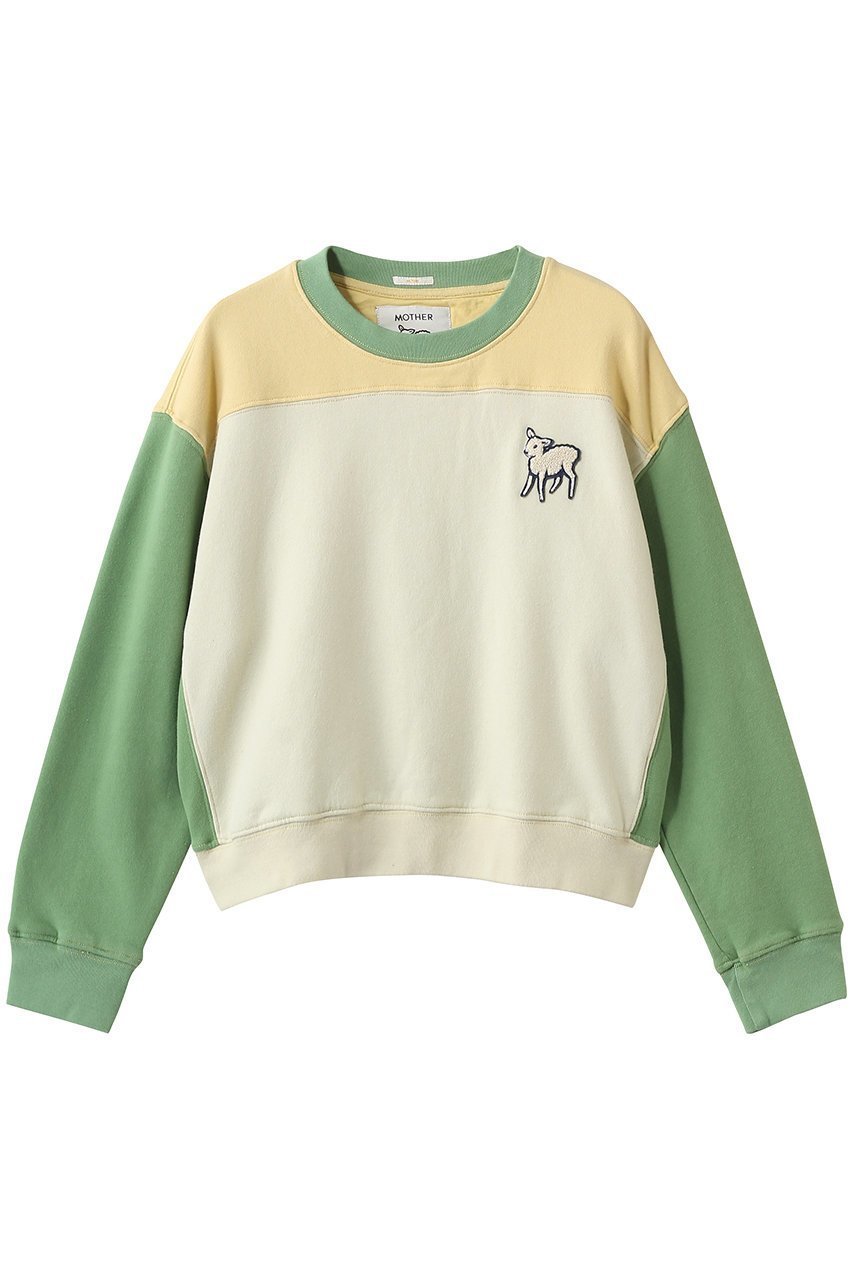 【マザー/MOTHER】のTHE HALF BASE ラムモチーフ スウェット トップス (RBA) インテリア・キッズ・メンズ・レディースファッション・服の通販 founy(ファニー) 　ファッション　Fashion　レディースファッション　Fashion for Women　トップス・カットソー　Cut & Sew Tops　シャツ・ブラウス・オフィスカジュアル　Elegant Blouses & Button-Ups　レディースパーカー・カジュアルフーディー　Casual Hoodies & Sweatshirts　ロングTシャツ・Tシャツ　Longline T-Shirts & Tees　スウェット・クルーネックトップス　Sweatshirts & Crewnecks / Relaxed Fit Sweat Tops　カットソー・ベーシックTシャツ　Cut-and-Sewn Tops / Stretch Tees & Basics　クロップド　Cropped, Short Length　スウェット / スエット　Sweatshirt, Sweatwear　フロント　Front, Front Design　モチーフ　Motif, Design Theme　レトロ　Retro, Vintage Style　ホワイト|ID: prp329100004924875 ipo3291000000036954047