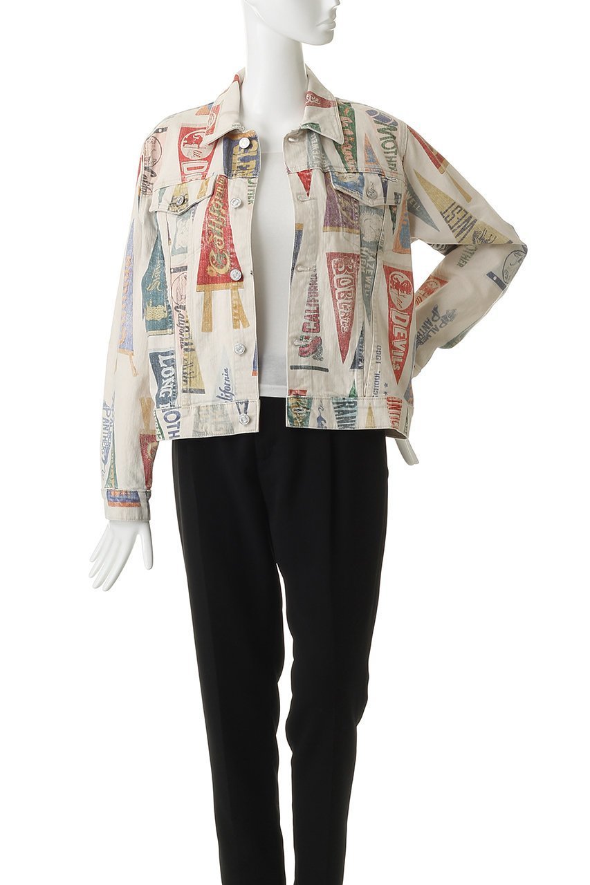 【マザー/MOTHER】のTHE BRUISER フラッグプリントジャケット (PER) 人気、トレンドファッション・服の通販 founy(ファニー) 　ファッション　Fashion　レディースファッション　Fashion for Women　アウター　Coat / Outerwear Collection　レディースジャケット・軽アウター　Jackets　ジャケット　Jacket, Outerwear　バランス　Balance, Style Balance　フレア　Flare, Flared　プリント　Print, Printed Pattern　モダン　Modern, Contemporary　ワイド　Wide, Wide Fit　other-7|ID: prp329100004924878 ipo3291000000036954076