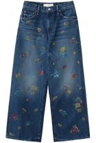 【マザー/MOTHER】の【LIL】 RERUN ZIP SNEAK フラワープリントデニム (IEL) 人気、トレンドファッション・服の通販 founy(ファニー) ファッション Fashion レディースファッション Fashion for Women パンツ Pants & Trousers デニムパンツ・ジーンズ・美脚デニム Denim Jeans & Pants インディゴ Indigo Denim カラフル Colorful Design シンプル Simple, Minimal デニム Denim, Jeans Material リラックス Relax, Relaxed Fit 再入荷 Restock / Back in Stock 定番 Standard, Basic Item thumbnail インディゴ|ID: prp329100004924884 ipo3291000000036954111