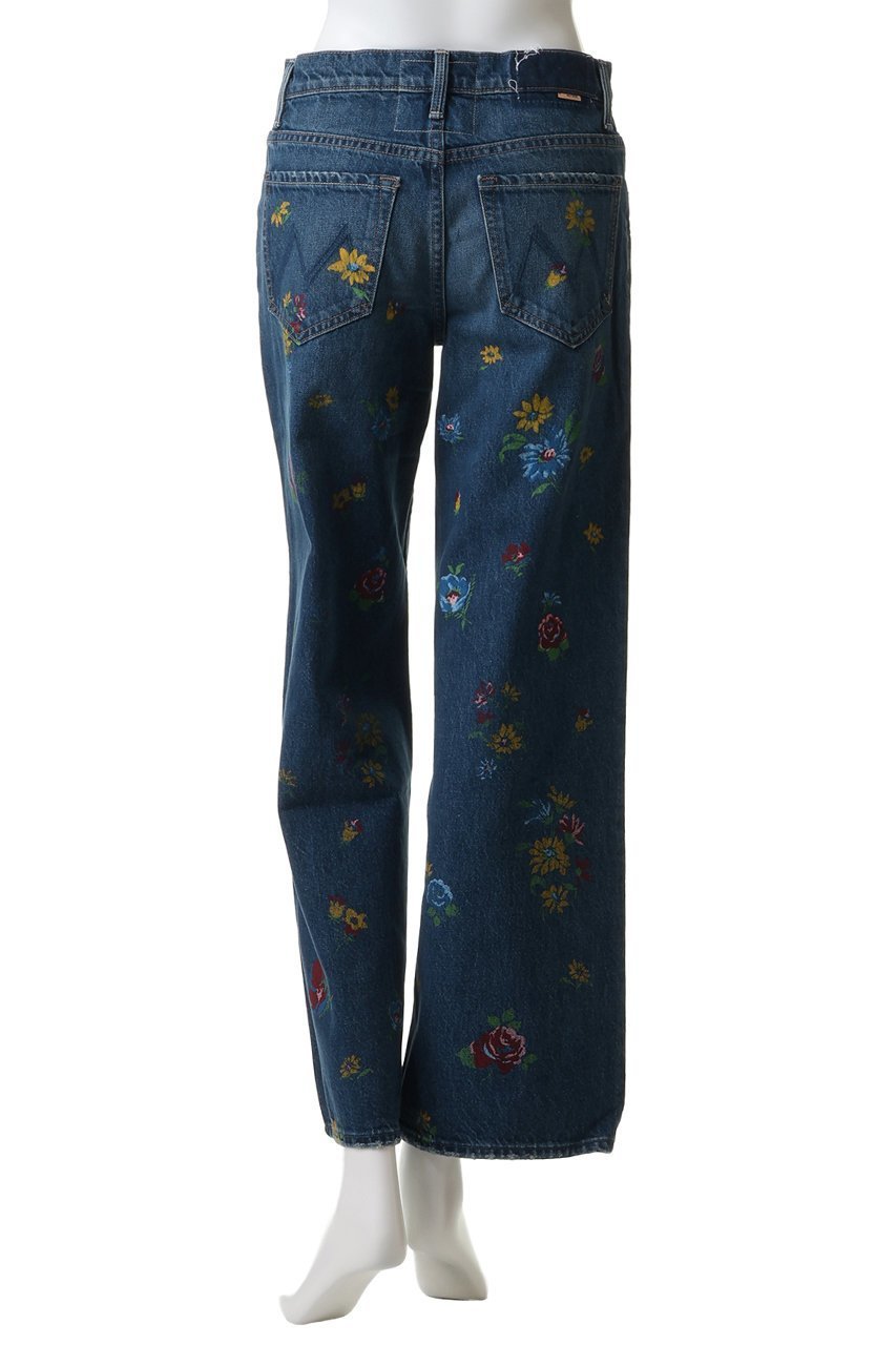 【マザー/MOTHER】の【LIL】 RERUN ZIP SNEAK フラワープリントデニム (IEL) 人気、トレンドファッション・服の通販 founy(ファニー) 　ファッション　Fashion　レディースファッション　Fashion for Women　パンツ　Pants & Trousers　デニムパンツ・ジーンズ・美脚デニム　Denim Jeans & Pants　インディゴ　Indigo Denim　カラフル　Colorful Design　シンプル　Simple, Minimal　デニム　Denim, Jeans Material　リラックス　Relax, Relaxed Fit　再入荷　Restock / Back in Stock　定番　Standard, Basic Item　other-4|ID: prp329100004924884 ipo3291000000036954115