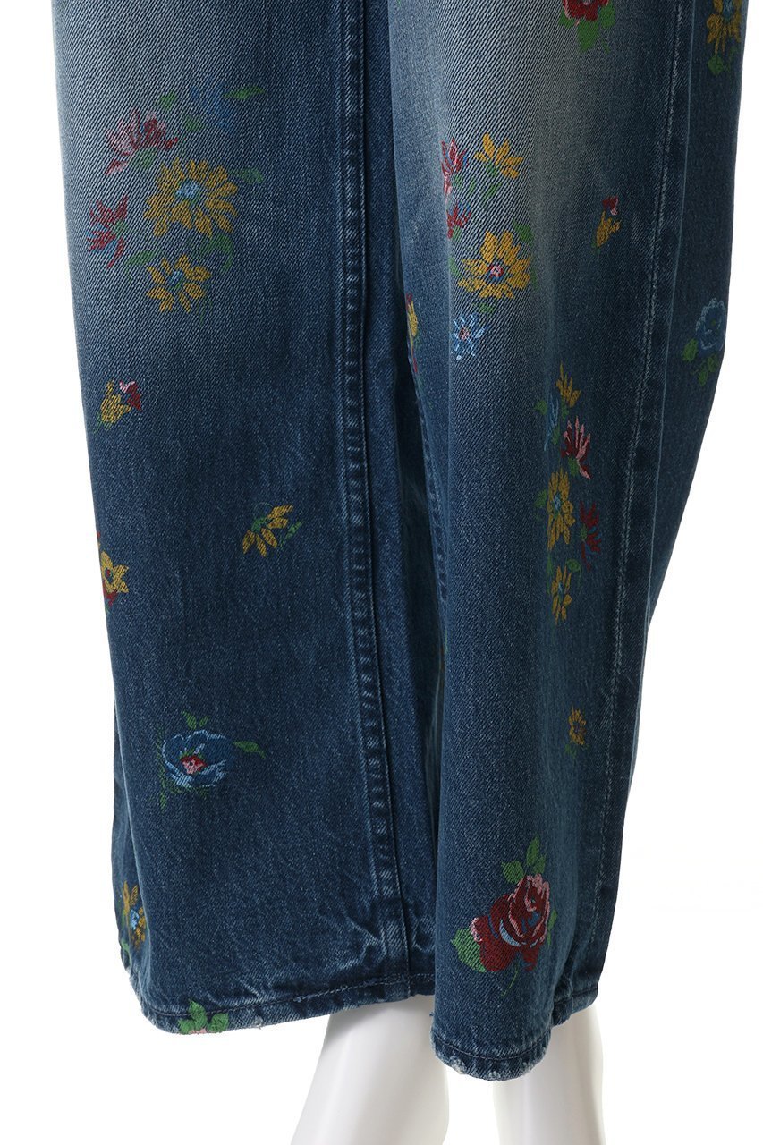 【マザー/MOTHER】の【LIL】 RERUN ZIP SNEAK フラワープリントデニム (IEL) 人気、トレンドファッション・服の通販 founy(ファニー) 　ファッション　Fashion　レディースファッション　Fashion for Women　パンツ　Pants & Trousers　デニムパンツ・ジーンズ・美脚デニム　Denim Jeans & Pants　インディゴ　Indigo Denim　カラフル　Colorful Design　シンプル　Simple, Minimal　デニム　Denim, Jeans Material　リラックス　Relax, Relaxed Fit　再入荷　Restock / Back in Stock　定番　Standard, Basic Item　other-6|ID: prp329100004924884 ipo3291000000036954117