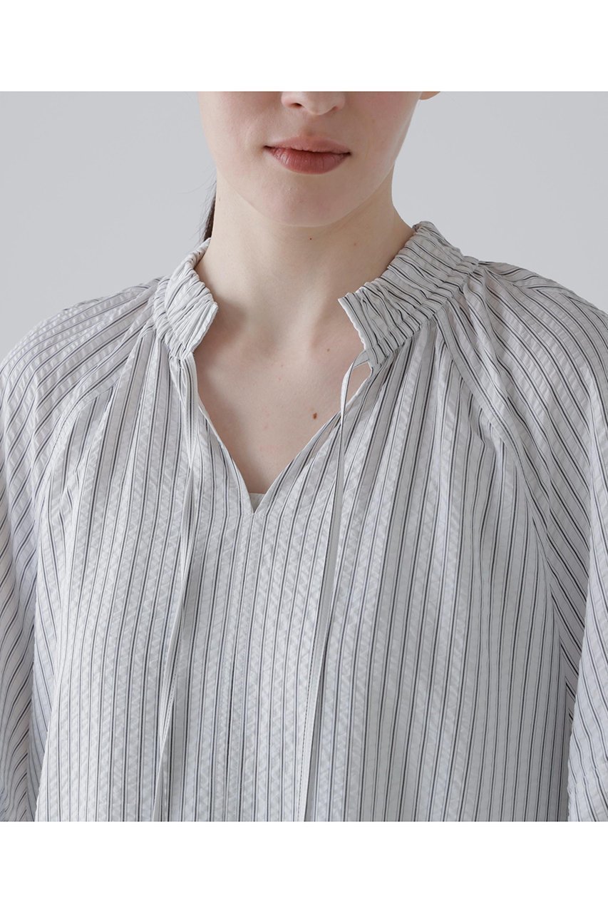 【アドーア/ADORE】のサッカーストライプワンピース 人気、トレンドファッション・服の通販 founy(ファニー) 　ファッション　Fashion　レディースファッション　Fashion for Women　ワンピース　Dresses　チュニック　Tunic Tops & Dresses　ギャザー　Gathered, Ruffled　ストライプ　Stripe, Striped Pattern　タフタ　Taffeta, Structured Fabric　チュニック　Tunic, Long Top　リボン　Ribbon, Bow　ロング　Long, Long-Length　other-5|ID: prp329100004924899 ipo3291000000036954259