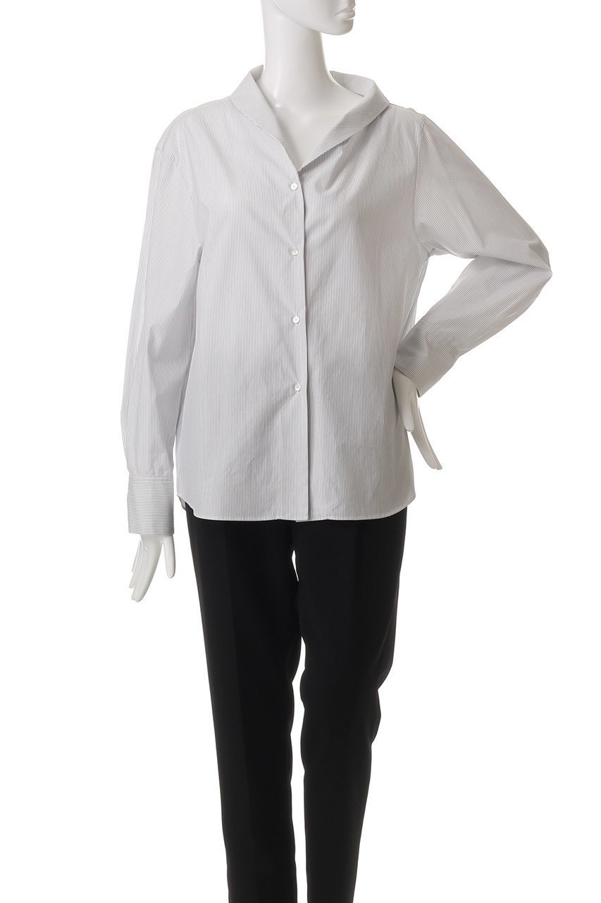 【ジェイドット/j.】のスーピマコットンストライプアシメブラウス 人気、トレンドファッション・服の通販 founy(ファニー) ファッション Fashion レディースファッション Fashion for Women トップス・カットソー Cut & Sew Tops シャツ・ブラウス・オフィスカジュアル Elegant Blouses & Button-Ups アシンメトリー Asymmetrical Style カッティング Cutting Detail スリーブ Sleeve, Long Sleeve / Short Sleeve ロング Long, Long-Length other-2|ID: prp329100004924911 ipo3291000000036954335