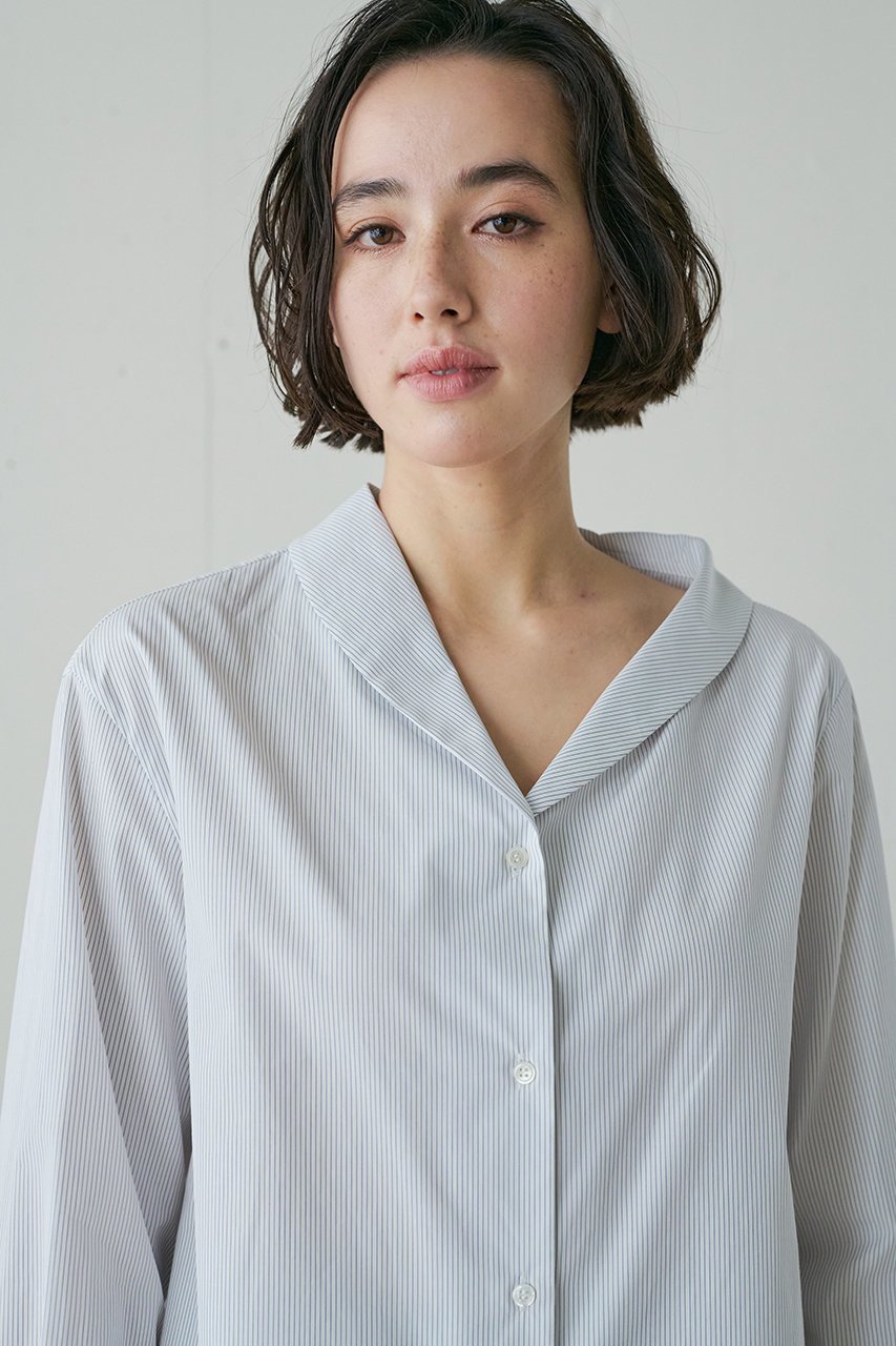 【ジェイドット/j.】のスーピマコットンストライプアシメブラウス 人気、トレンドファッション・服の通販 founy(ファニー) ファッション Fashion レディースファッション Fashion for Women トップス・カットソー Cut & Sew Tops シャツ・ブラウス・オフィスカジュアル Elegant Blouses & Button-Ups アシンメトリー Asymmetrical Style カッティング Cutting Detail スリーブ Sleeve, Long Sleeve / Short Sleeve ロング Long, Long-Length other-6|ID: prp329100004924911 ipo3291000000036954340