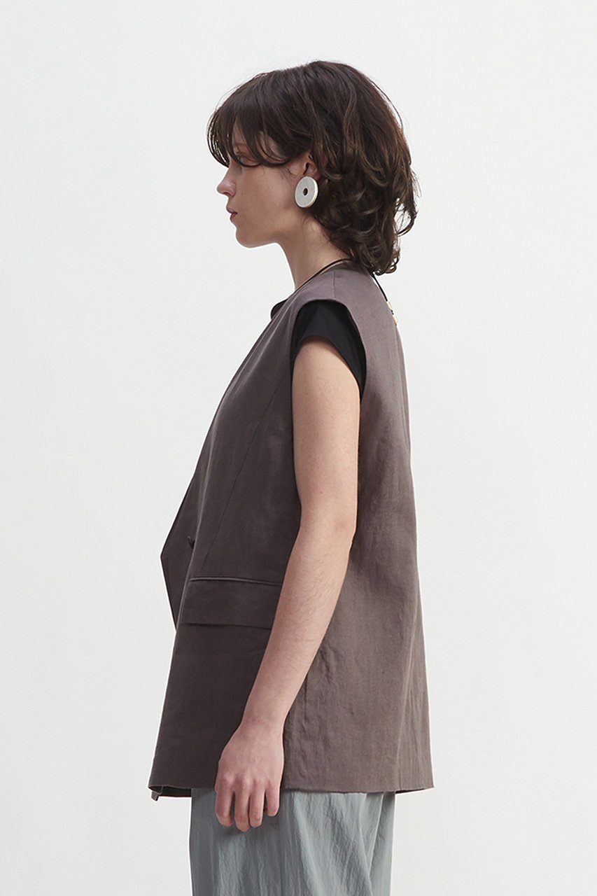 【プレインピープル/PLAIN PEOPLE】のフレンチリネンジレ 人気、トレンドファッション・服の通販 founy(ファニー) 　ファッション　Fashion　レディースファッション　Fashion for Women　アウター　Coat / Outerwear Collection　レディースジャケット・軽アウター　Jackets　なめらか　Smooth, Silky Texture　カーゴパンツ　Cargo Pants, Utility Pants　コンビネゾン　Jumpsuit, All-in-One　ジャケット　Jacket, Outerwear　バランス　Balance, Style Balance　フレンチ　French, French Style　ベスト　Vest, Waistcoat　ボトム　Bottoms, Lower Wear　リネン　Linen, Linen Fabric　other-2|ID: prp329100004924914 ipo3291000000036954359